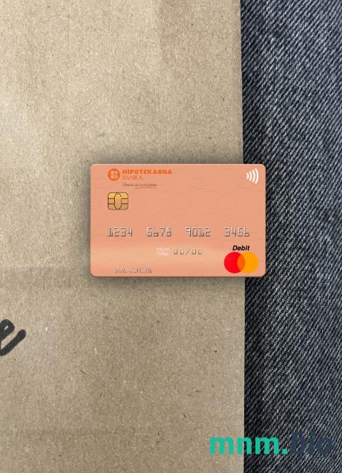 Montenegro Hipotekarna banka wygląd zdjęcia mastercard skan PSD + zdjęcie